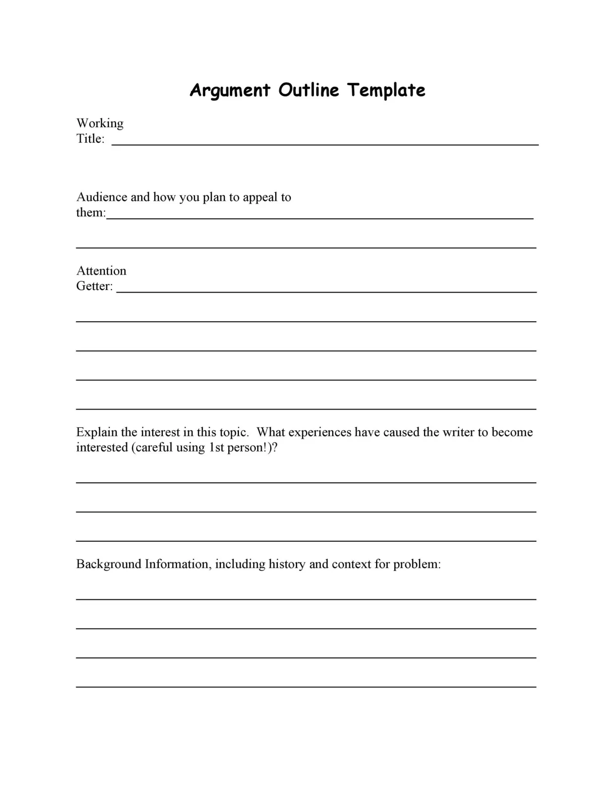 37 outstanding essay outline templates argumentative, narrative