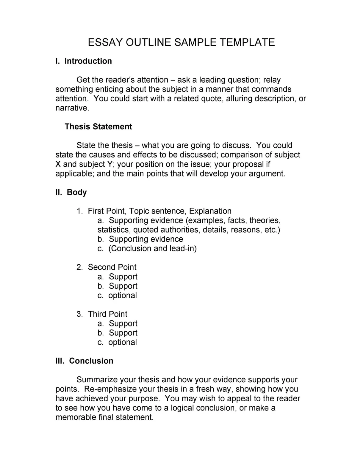 37 outstanding essay outline templates argumentative, narrative