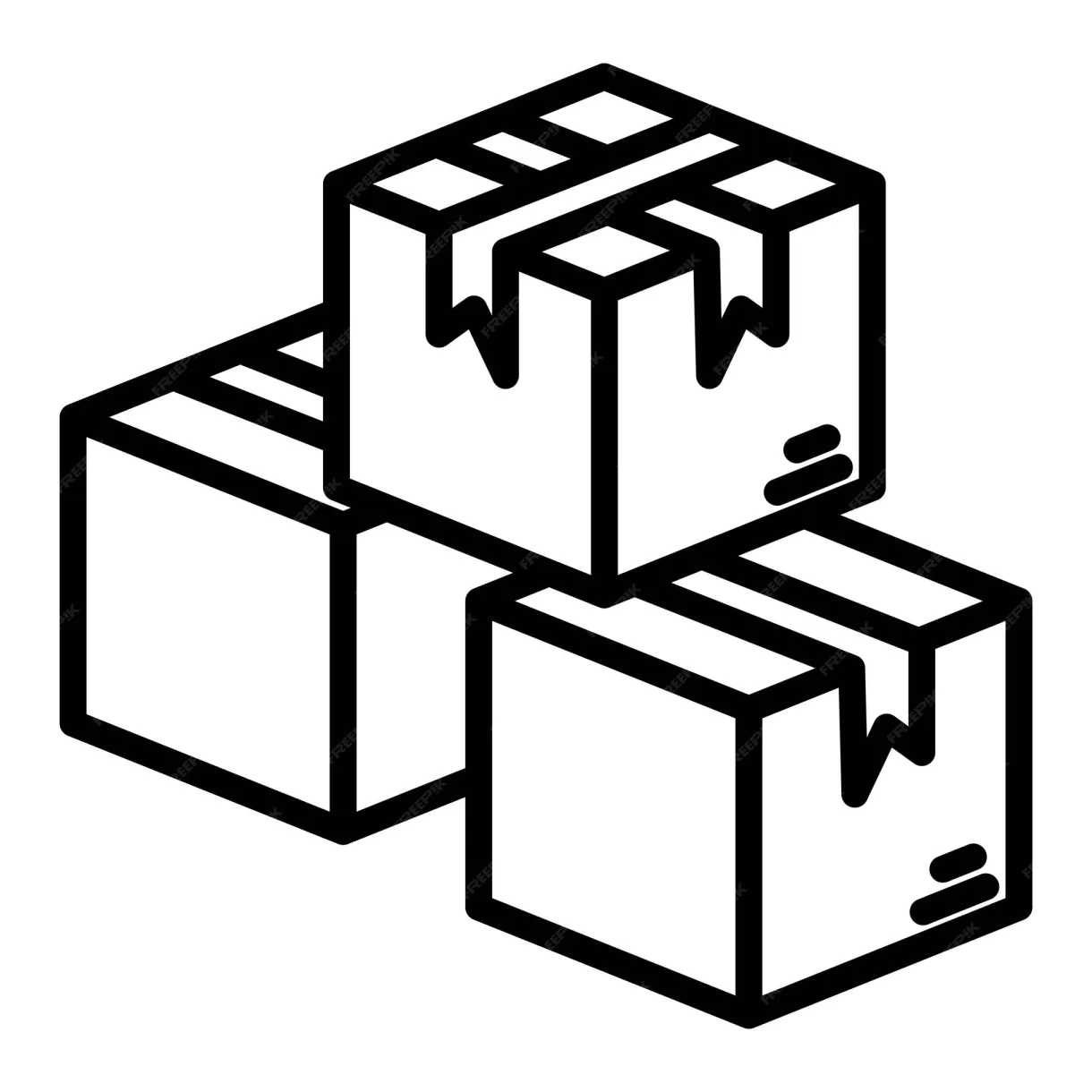 Premium Vector | Package box icon on transparent background