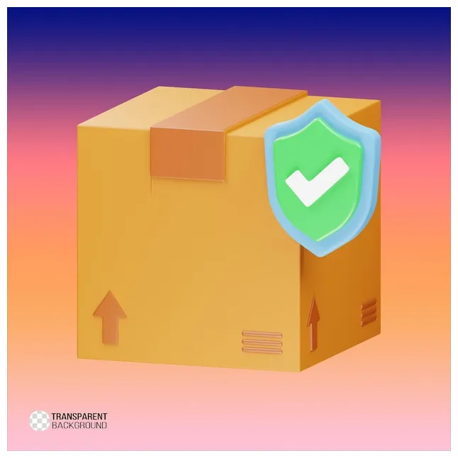 Premium PSD | Package security 3d icon