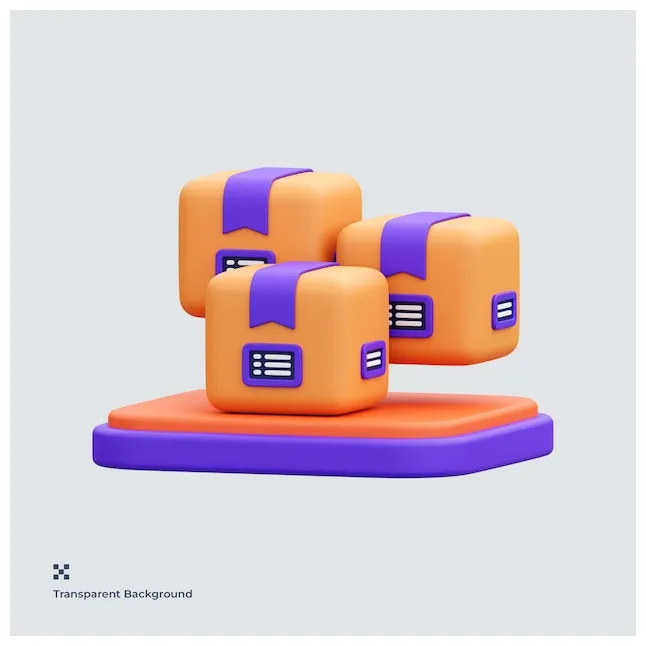 Premium PSD | Package icon 3d