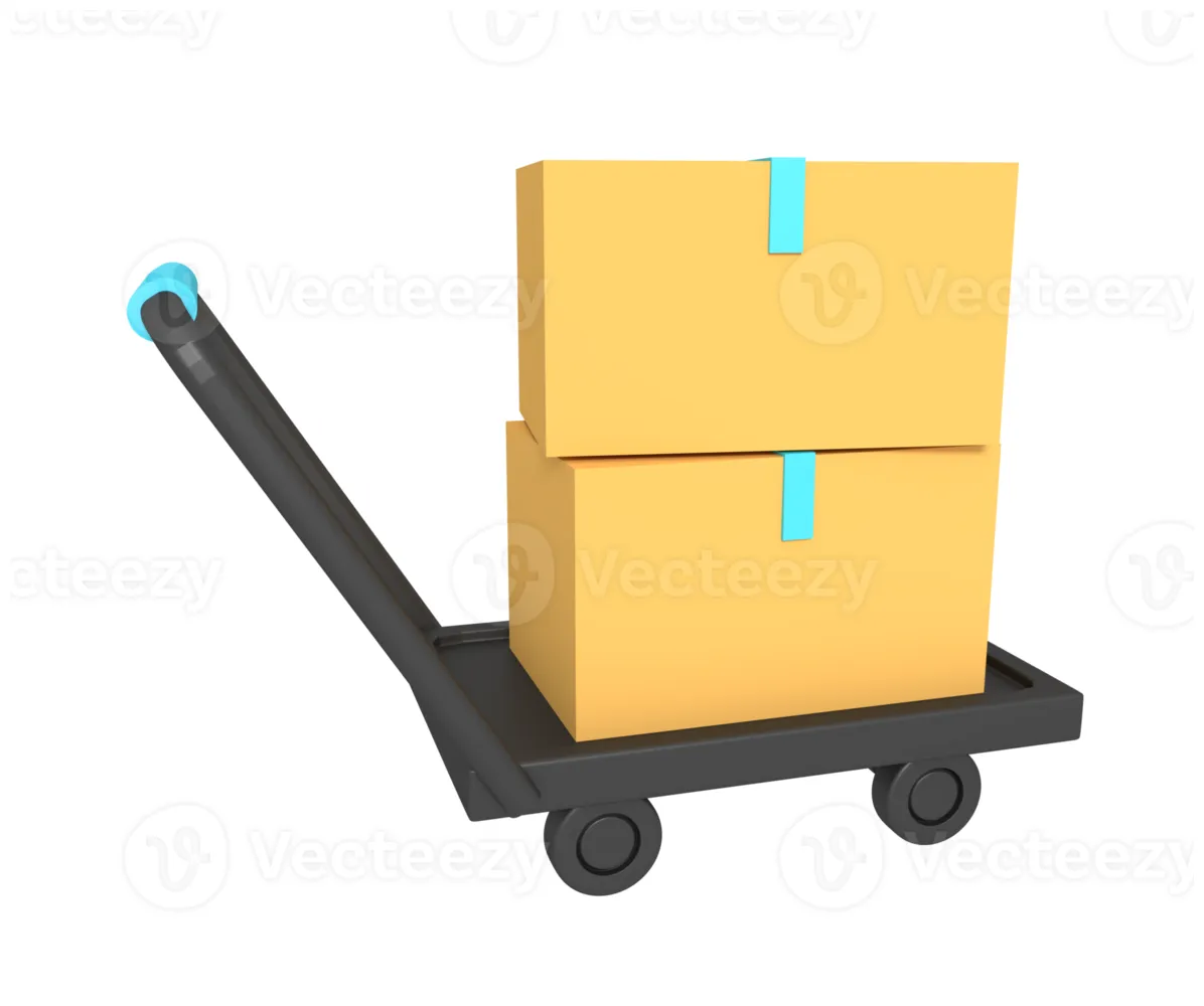 3d icon of trolley package 23519810 PNG