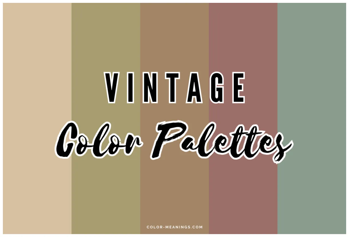 30 vintage color palettes for nostalgic designs color meanings