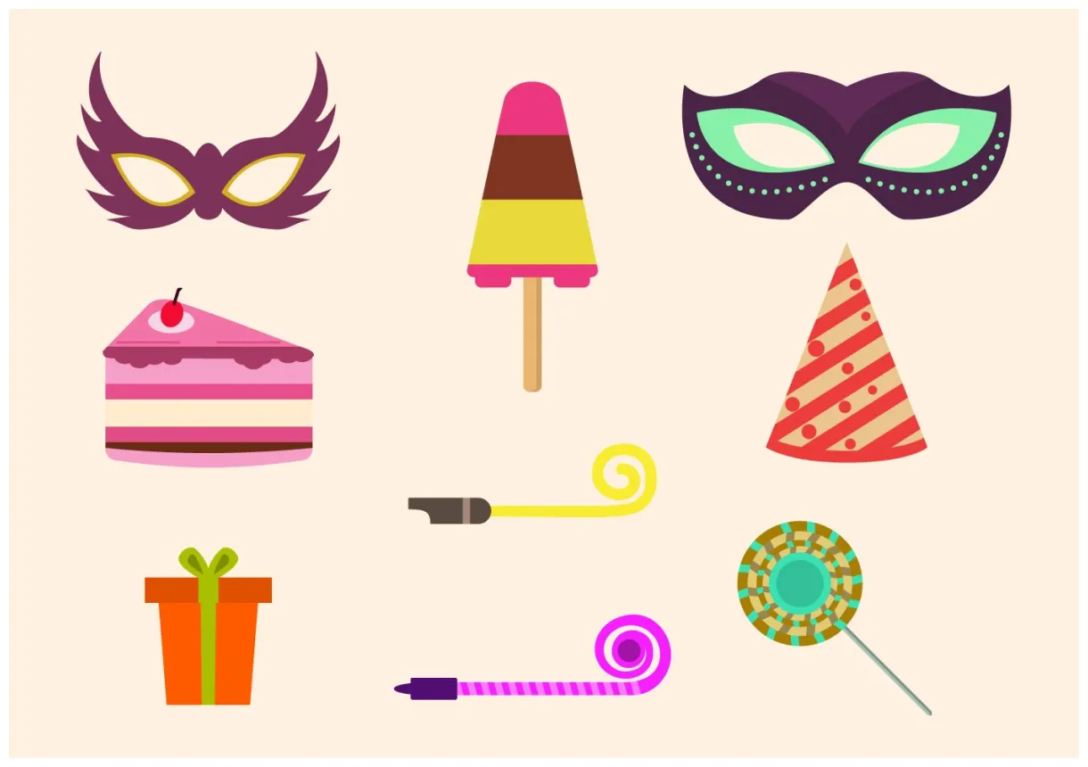 Free party vector icons 135577 vector art at vecteezy