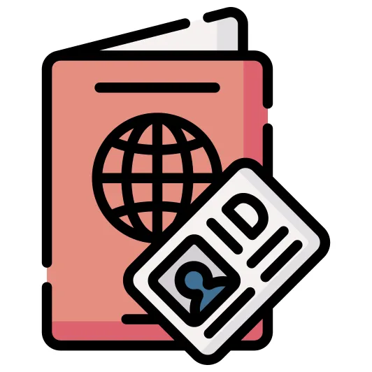 Passport special lineal color icon printable coloring page