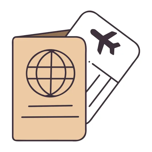 Passport generic outline color icon