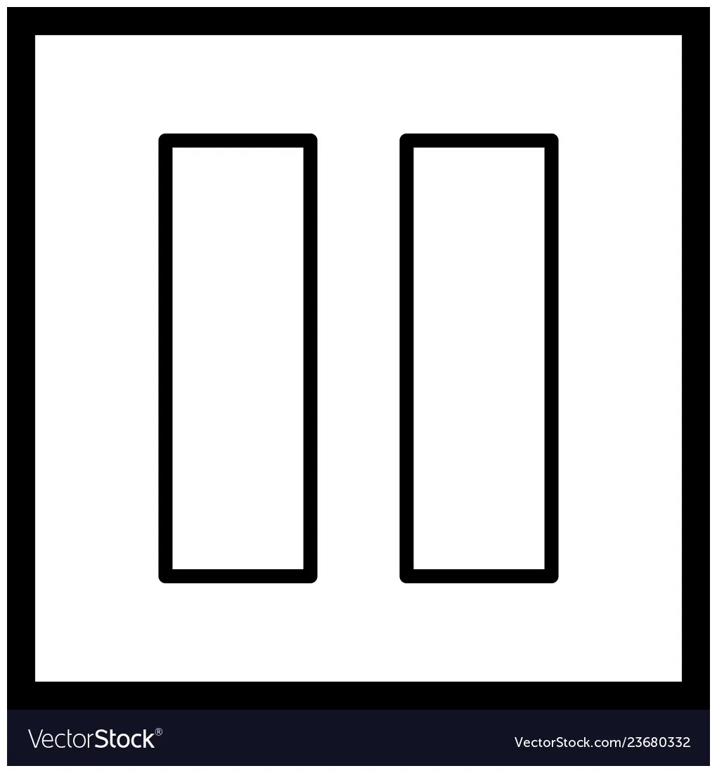 Pause icon vector vectorstock