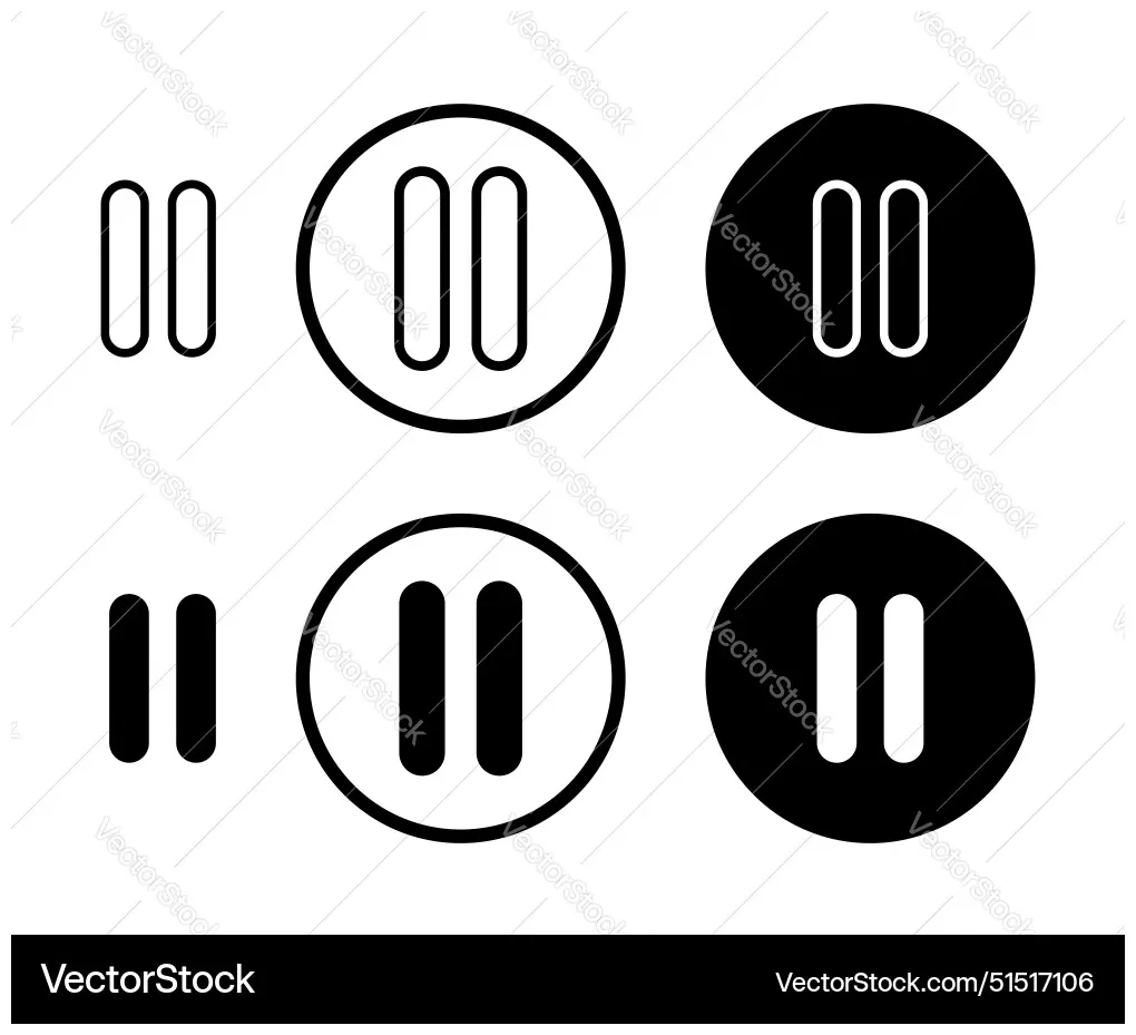 Pause icon vector vectorstock printable coloring page