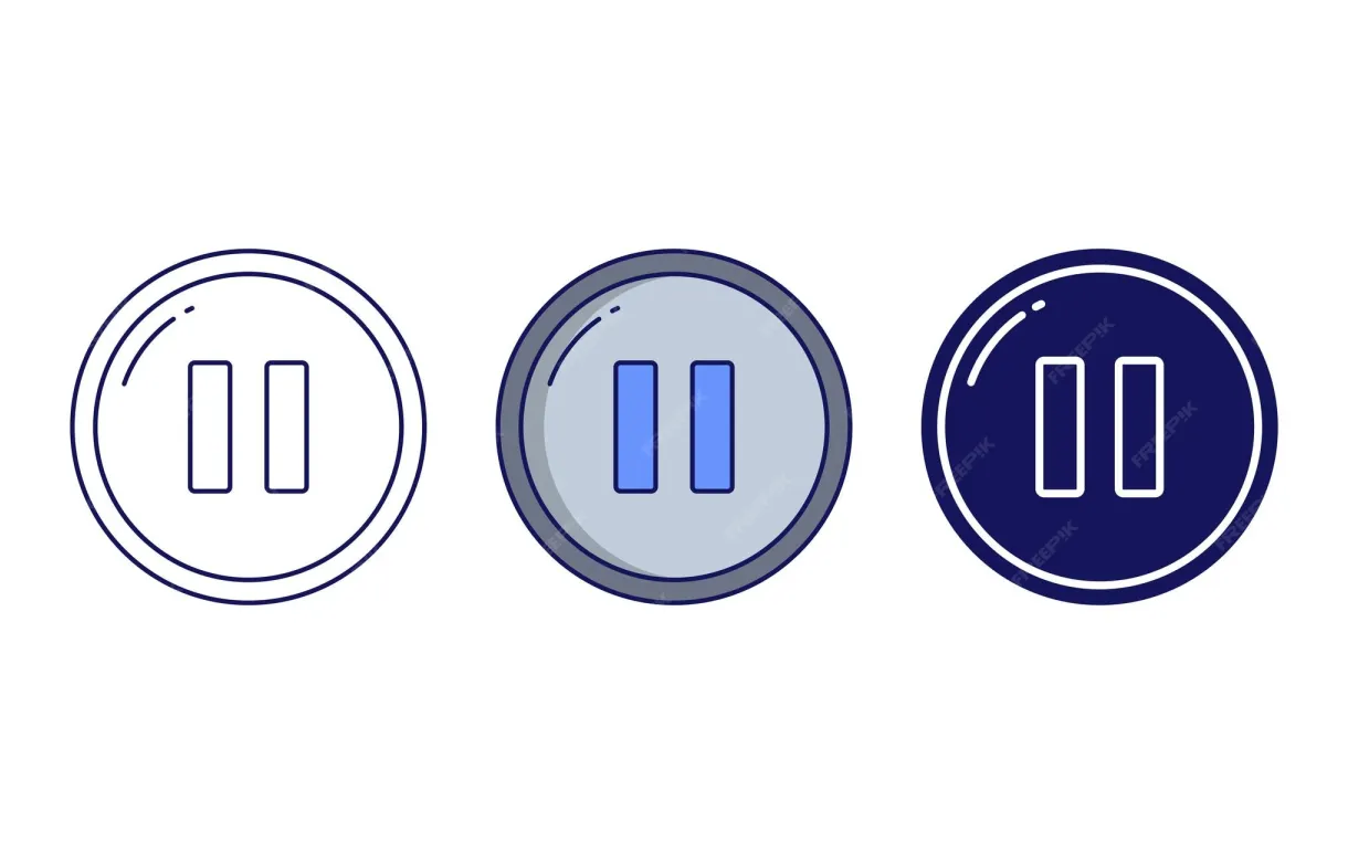 Premium vector pause vector icon