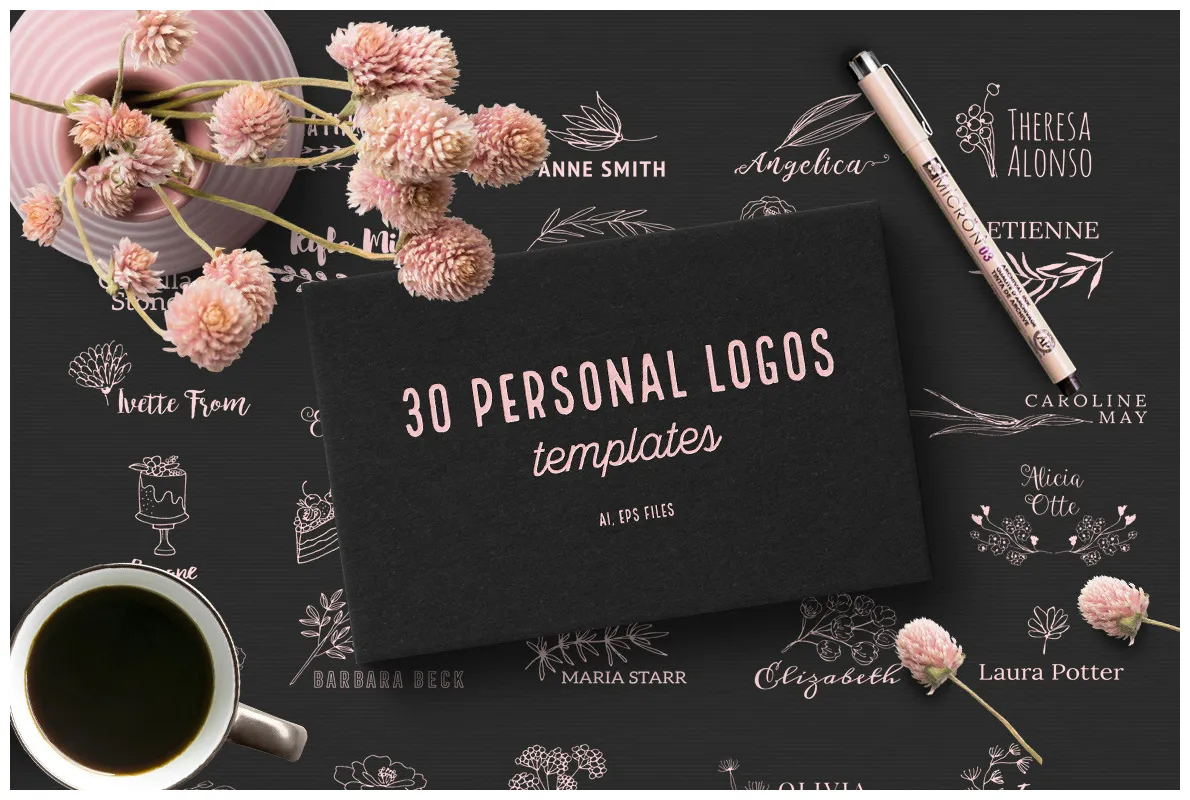 30 personal logos branding & logo templates ~ creative market