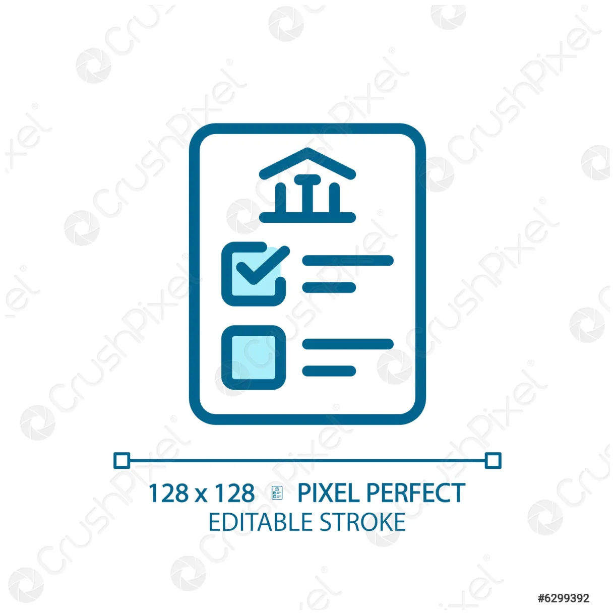 Editable representing voting stock vector 6299392