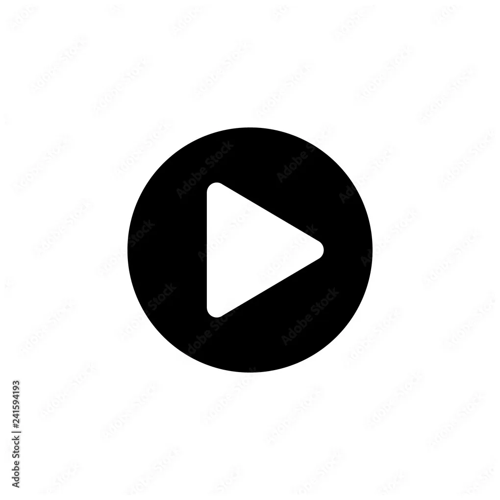 Play button vector icon stock vector adobe stock
