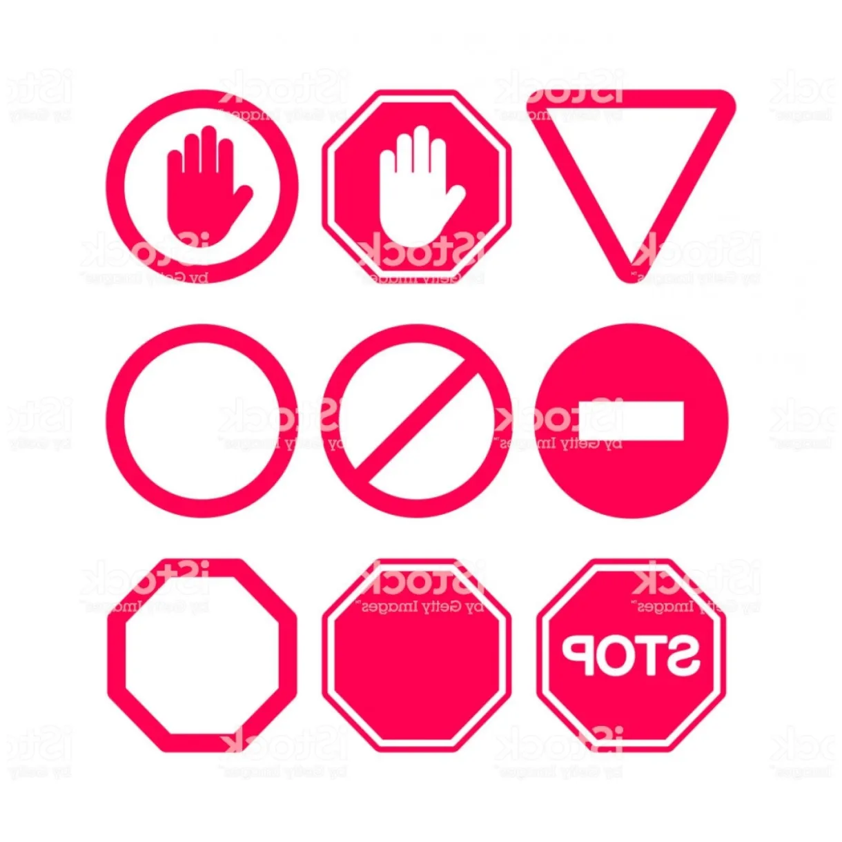 At vectorified collection of prohibition