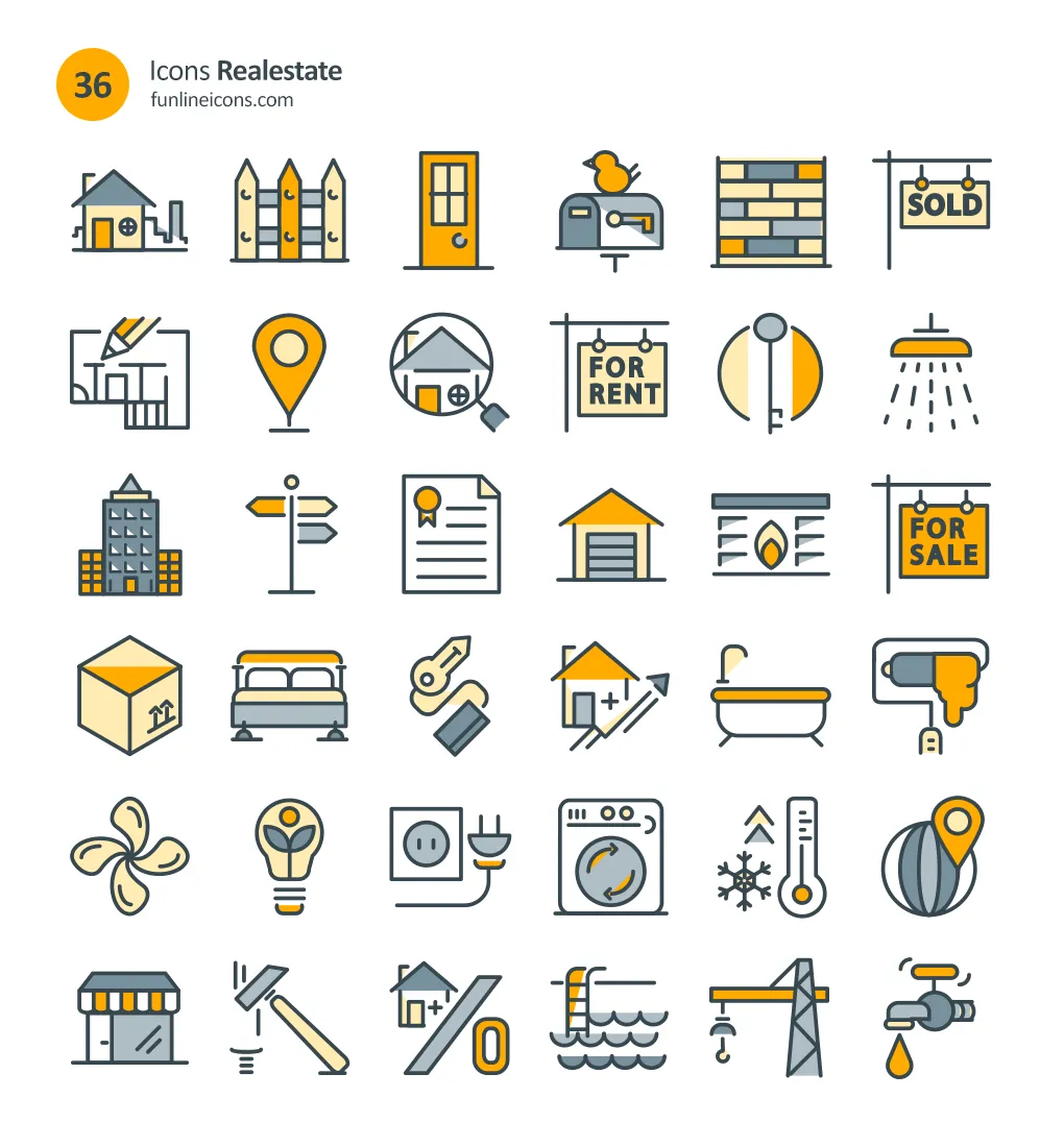 Real estate icons