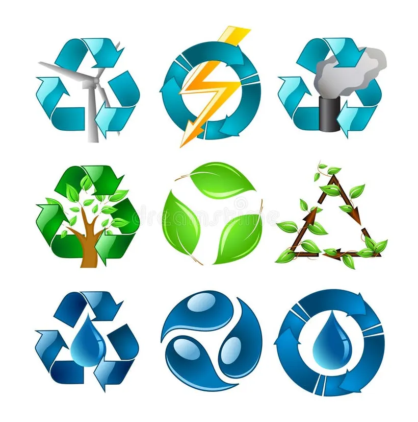 Set stock vector. illustration of recycle 9751742