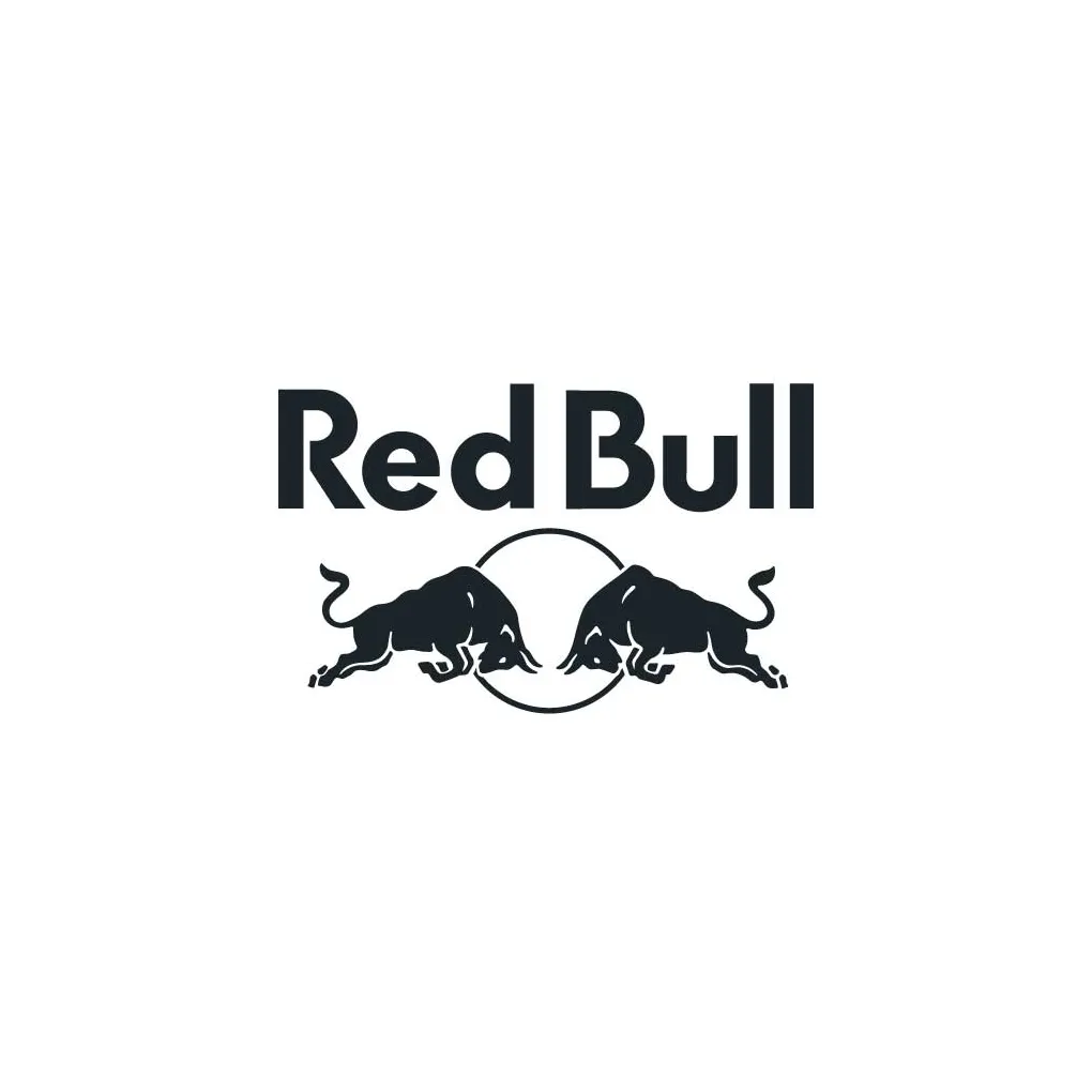 Red bull black print logo png, svg, ai vector
