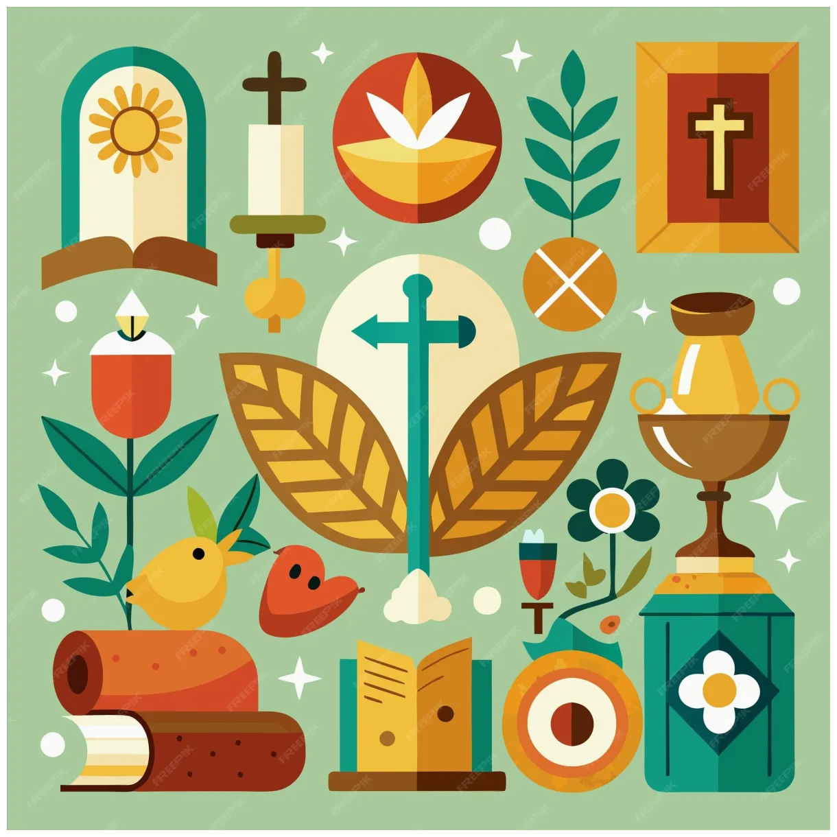 A collection of including a collection of religious