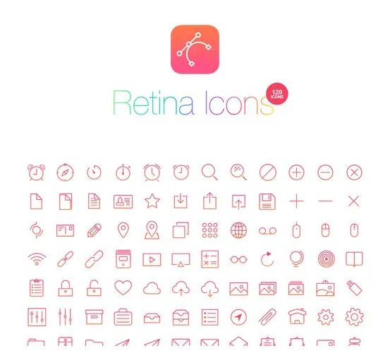 RetinaIcon - 120 Retina Icons Free Icon Download | FreeImages