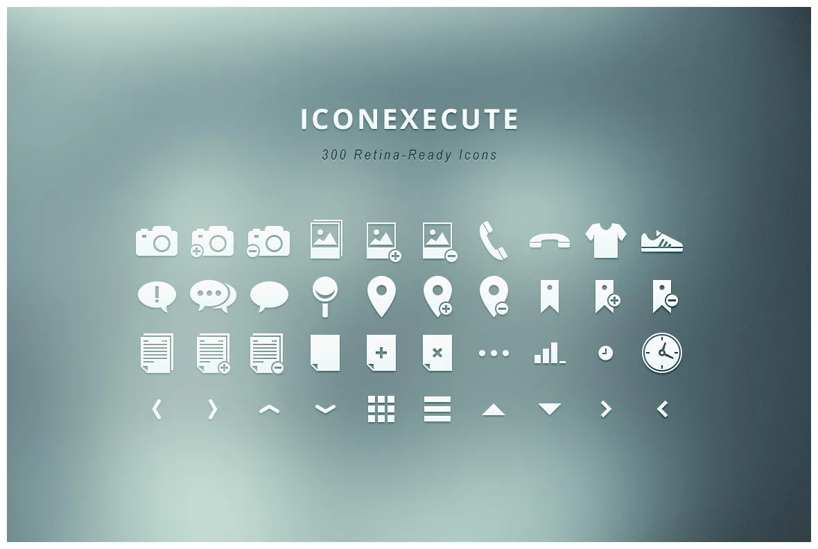 IconExecute - 300 Retina-Ready Icons | Icons ~ Creative Market