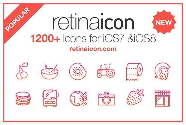 Retina Icons - 1200 iOS7 & iOS8 Icons on Behance