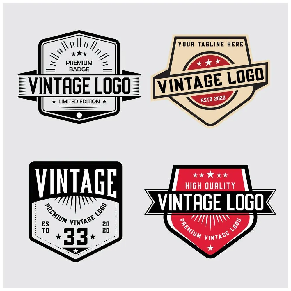 Retro Logo Vector Art, Icons, and Graphics for Free Download