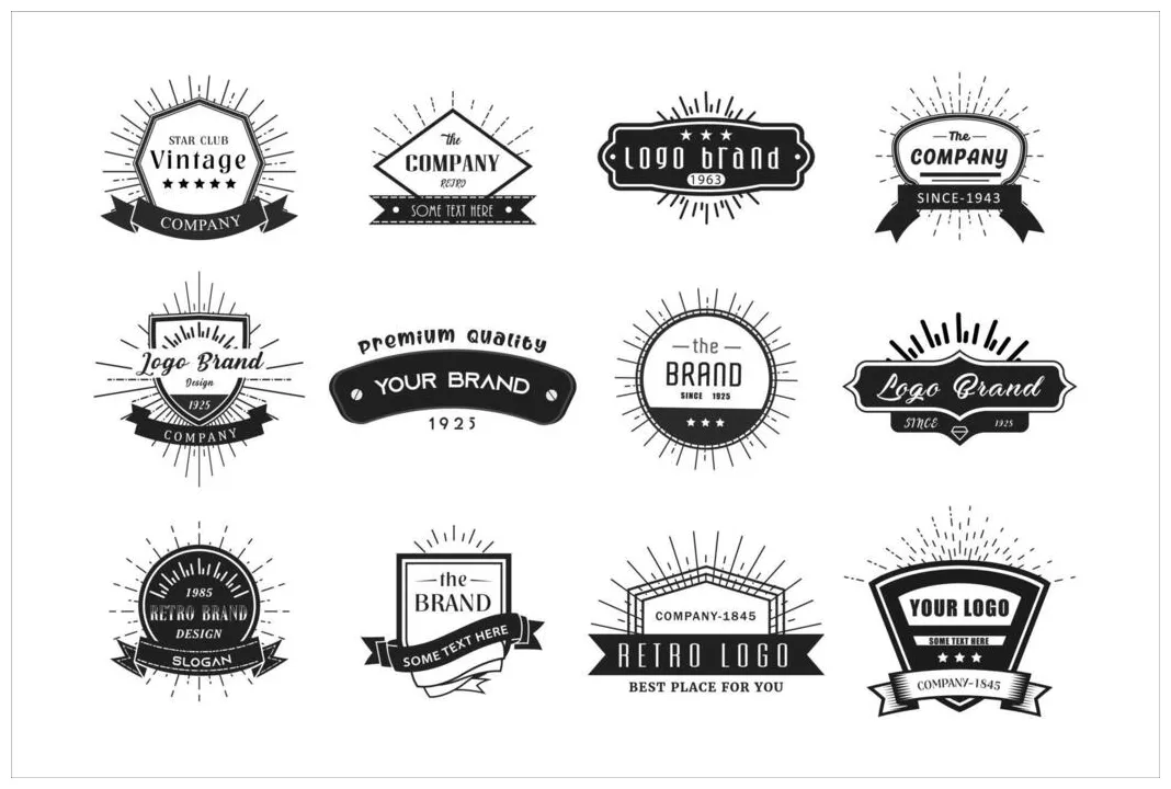 Retro Logo Vector Art, Icons, and Graphics for Free Download