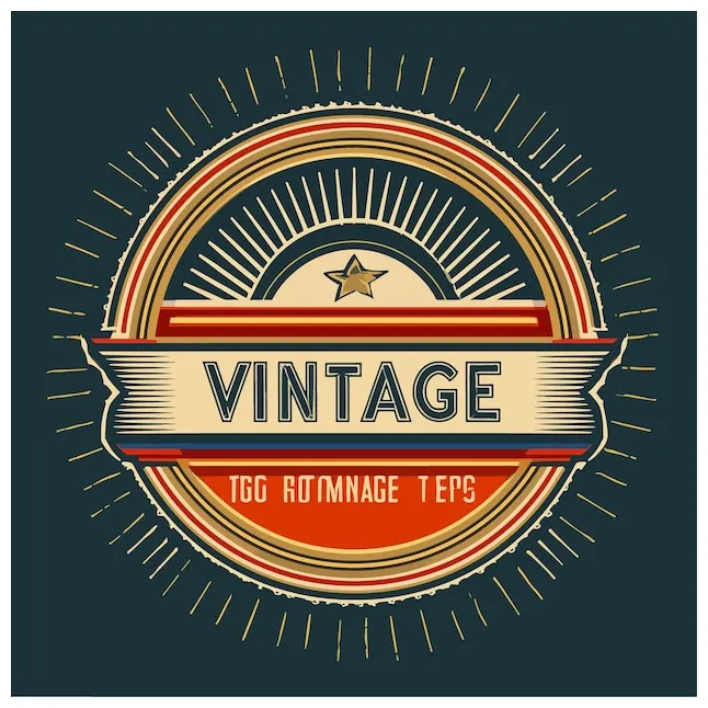 Vintage retro logos vector flat | Premium AI-generated vector