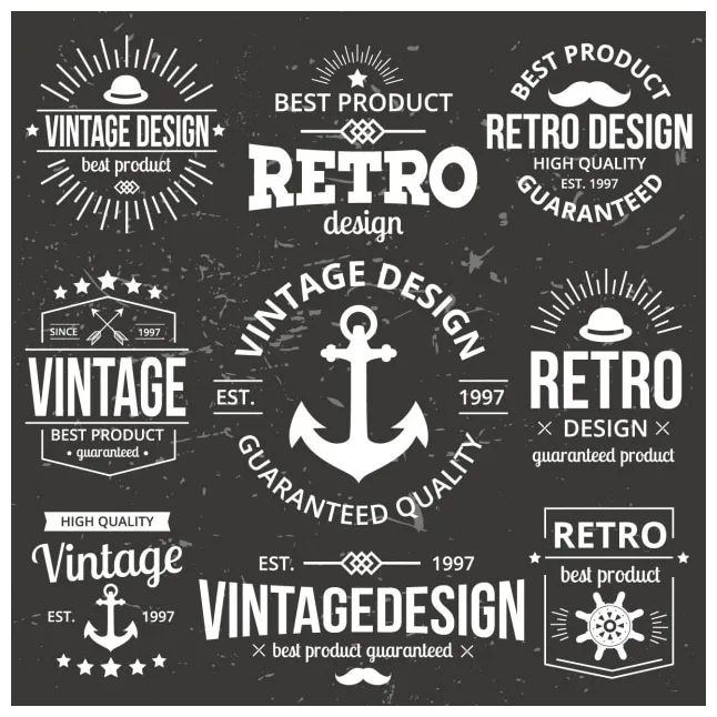 Free Vector | Retro logos collection