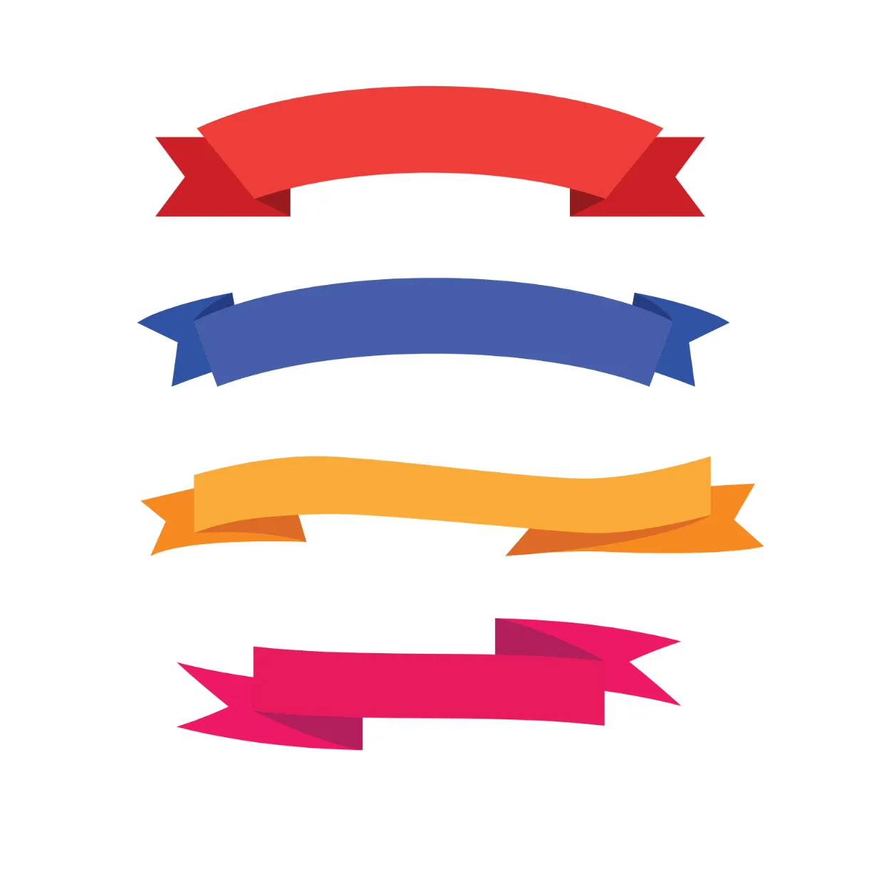 Free ribbon banner vector template to edit online