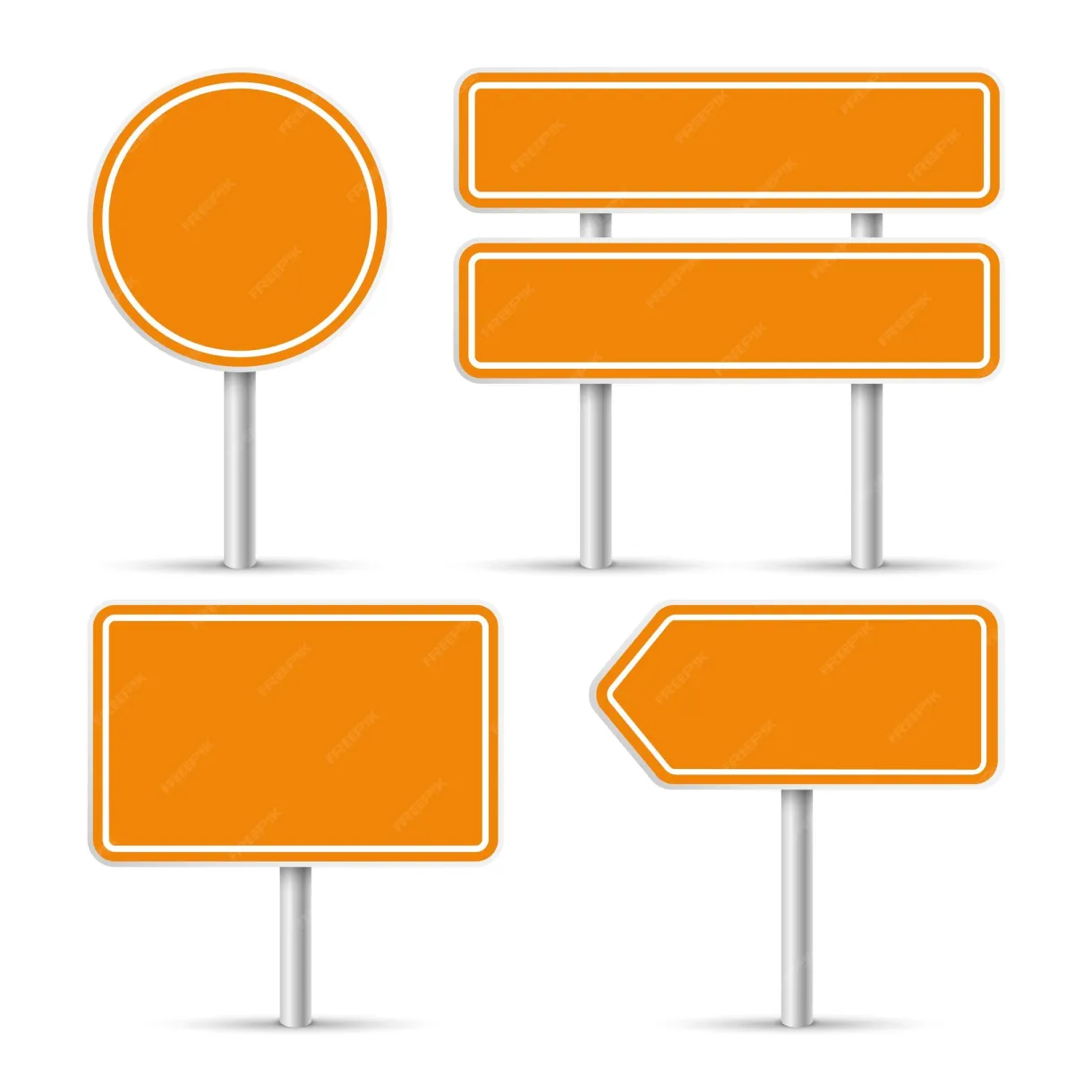 Premium vector road signs