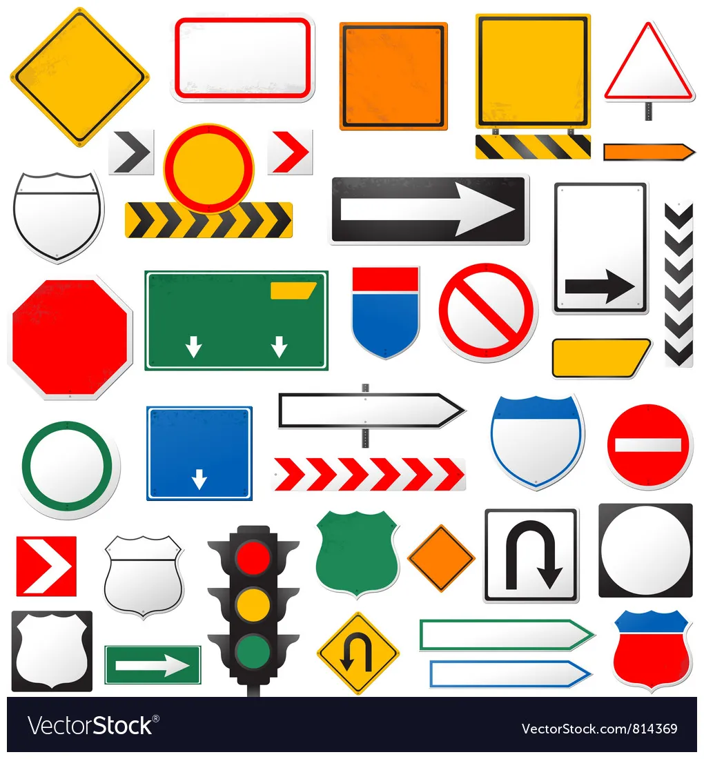 Road signs vector vectorstock