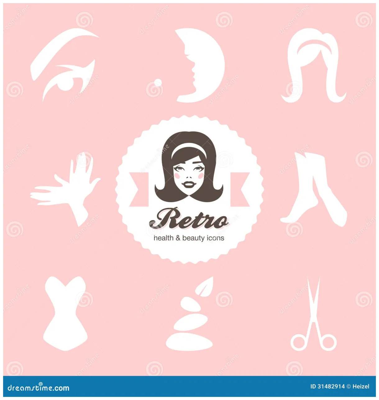 Retro beauty stock vector. illustration of label 31482914
