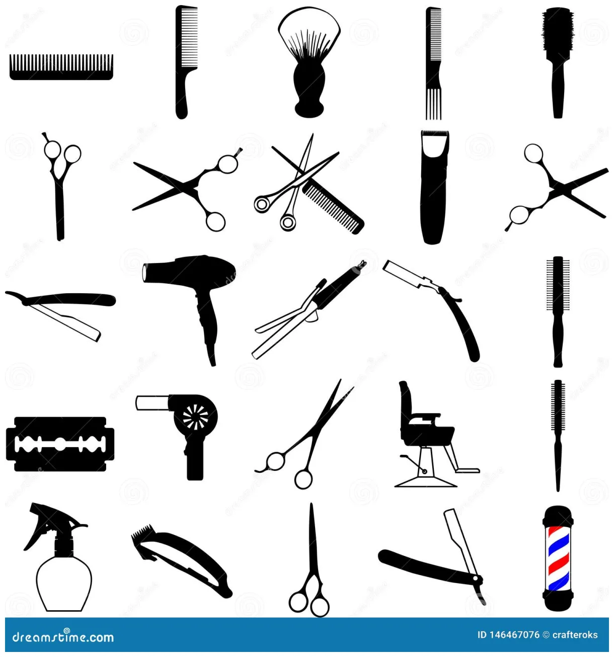 Hairdresser, barber, hand drawn, vector, eps, logo, icon