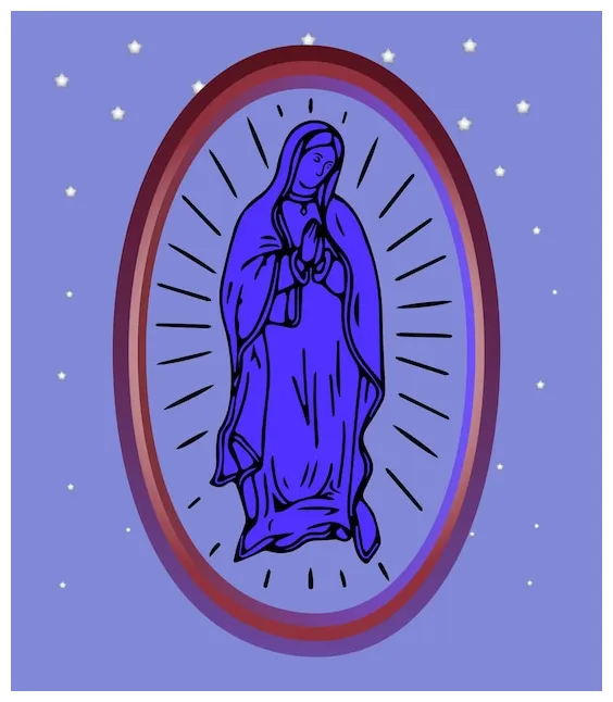 Premium vector virgin mary christian