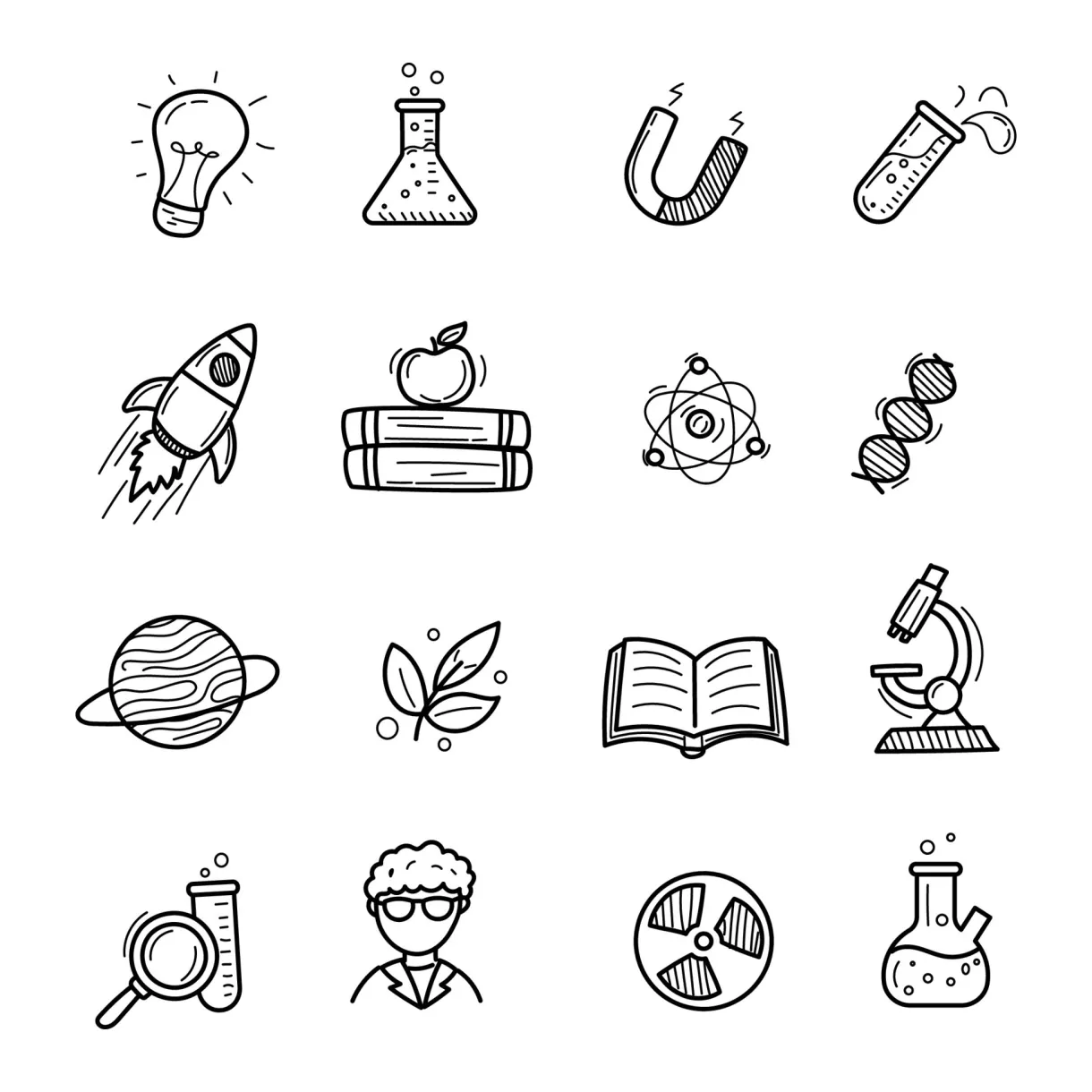 Set of in cute doodle style 20906620 vector art at vecteezy