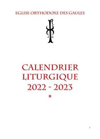 Calaméo calendrier liturgique 2022 2023