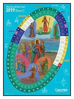 Year of our lord 2019 classroom calendar year c — pflaum publishing