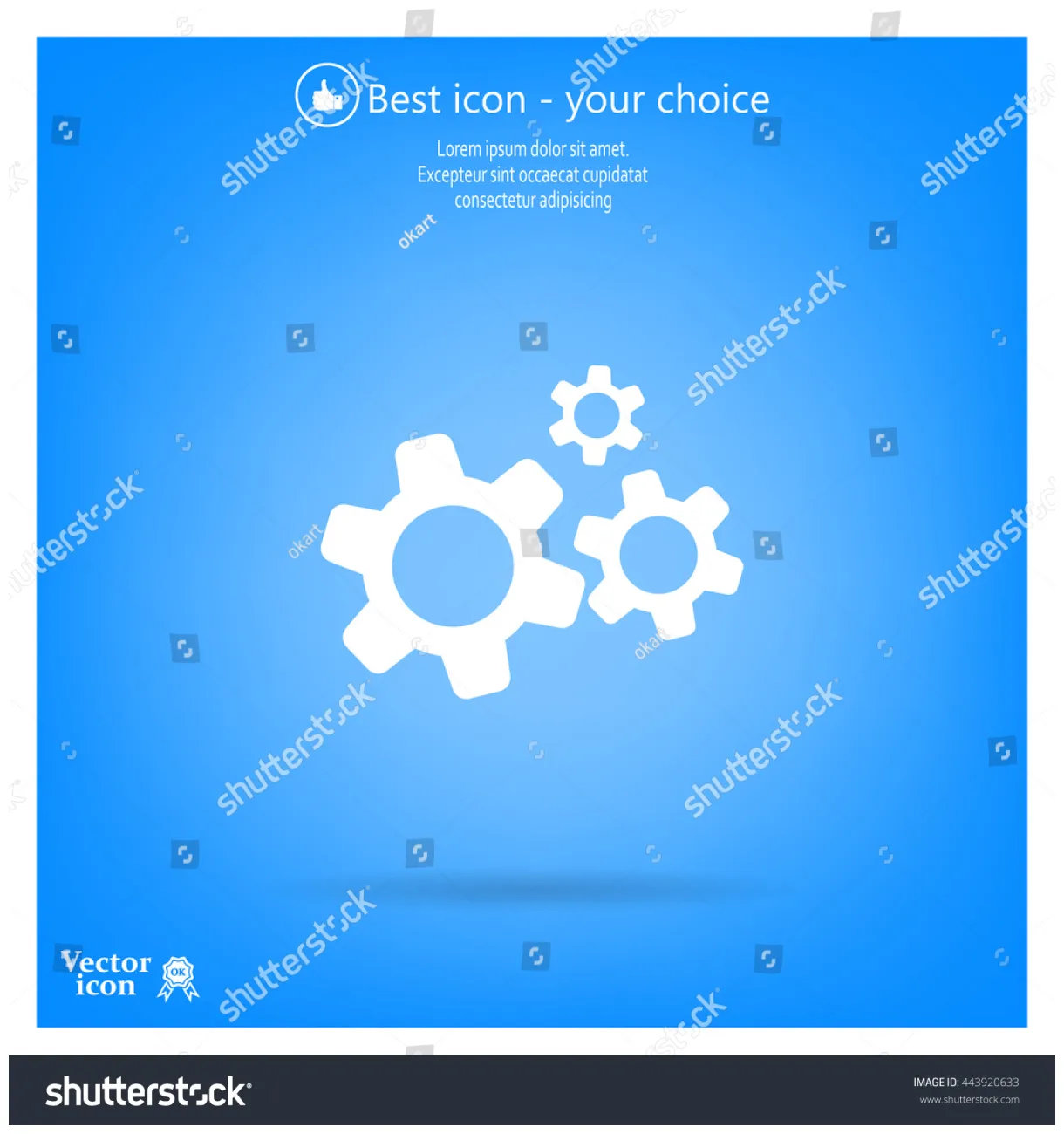 Settings icon vetor stock vector 443920633 shutterstock