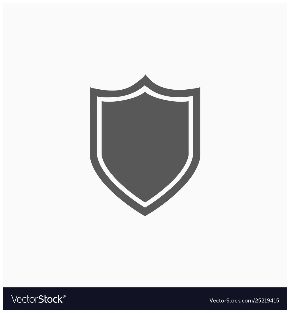 Shield icon vector vectorstock