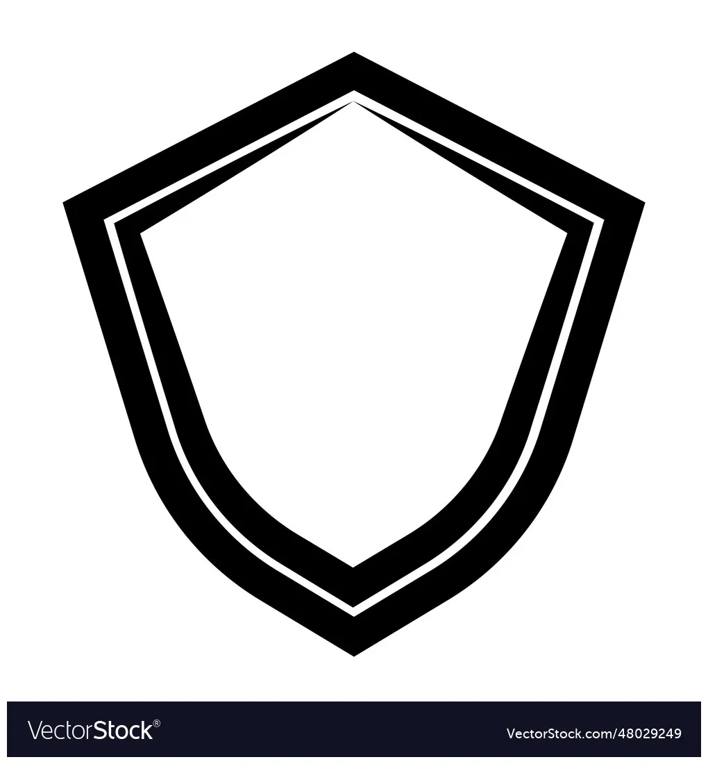 Shield logo vector vectorstock printable coloring page