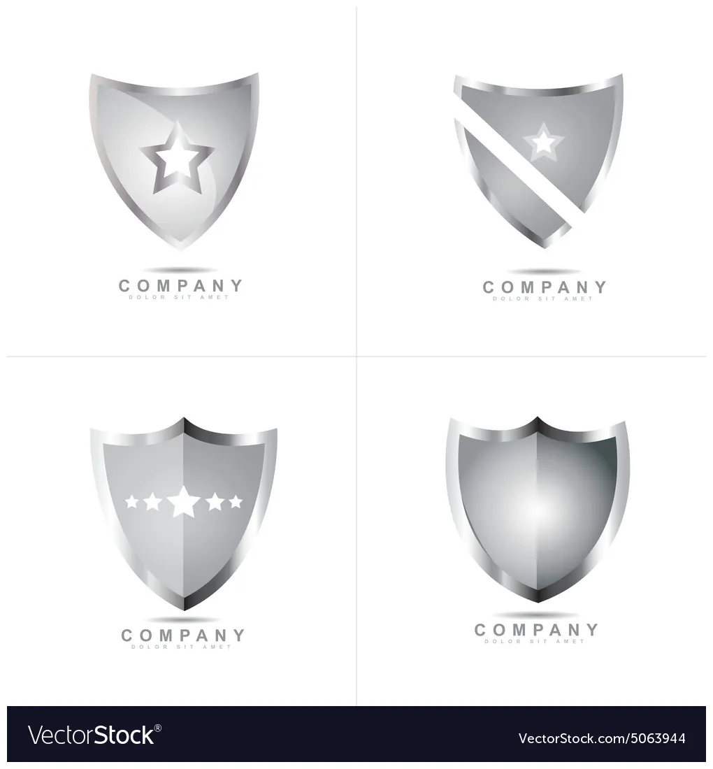 Shield logo vector vectorstock