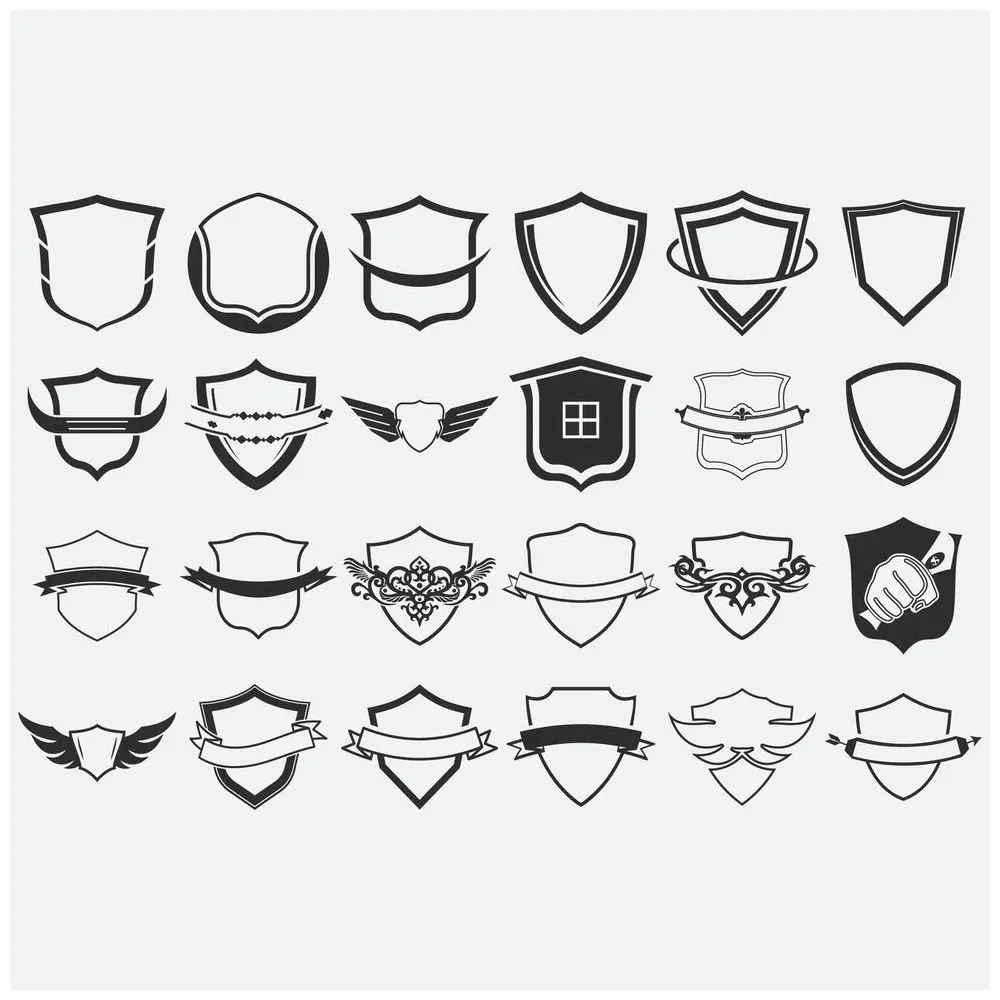 Collection of shield logos 41167447 vector art at vecteezy
