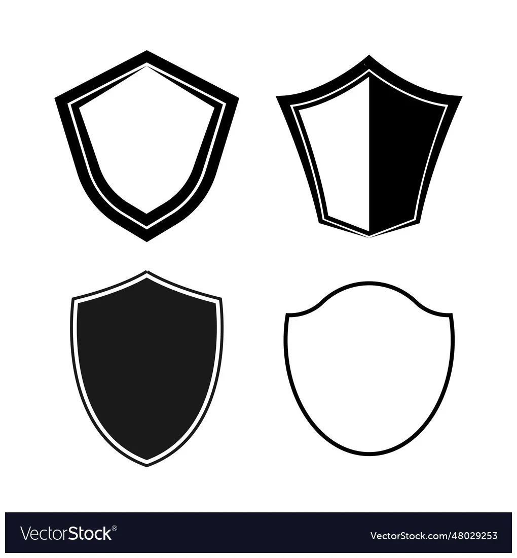Shield logo vector vectorstock