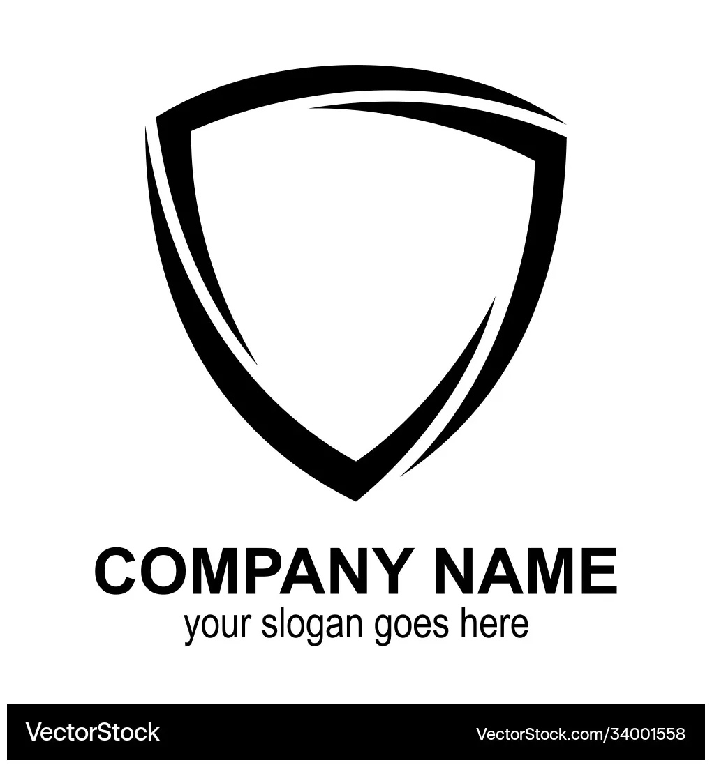 Shield logo vector vectorstock