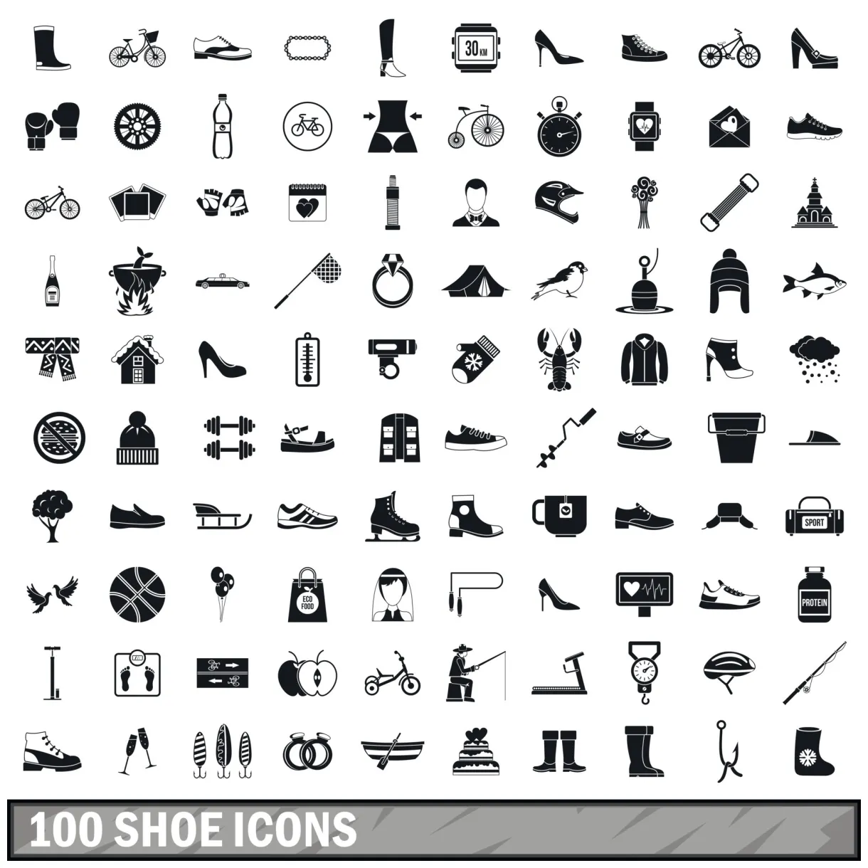 100 set, simple style 8901468 vector art at vecteezy