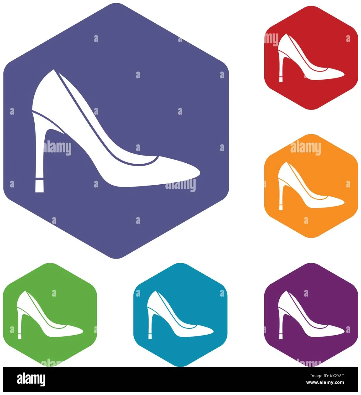 High heel shoe icons set Stock Vector Image & Art - Alamy