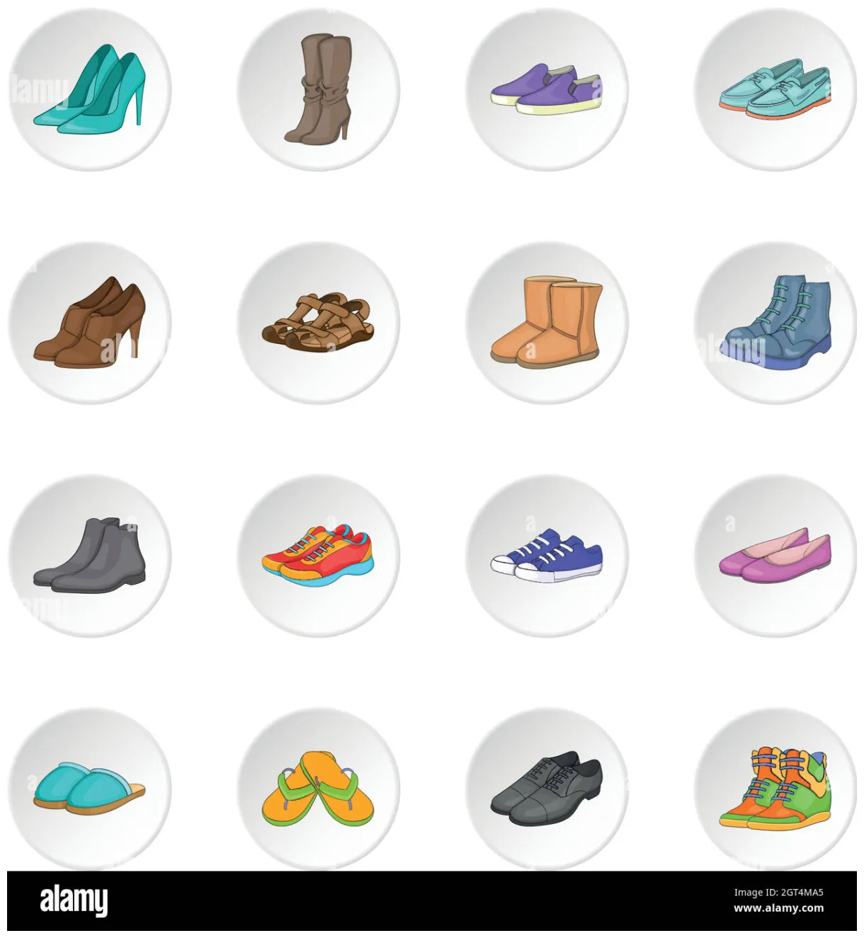 Shoe icons set Stock Vector Image & Art - Alamy
