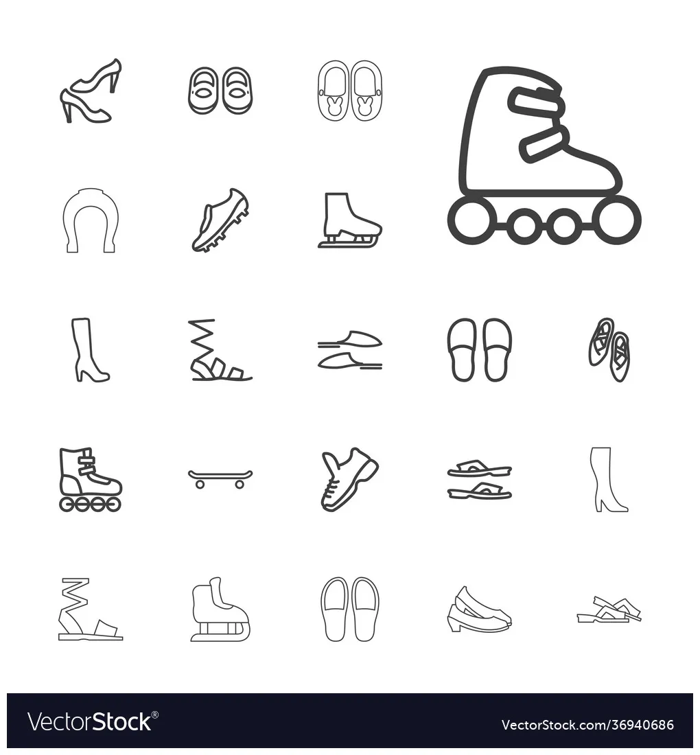 Shoe icons Royalty Free Vector Image - VectorStock