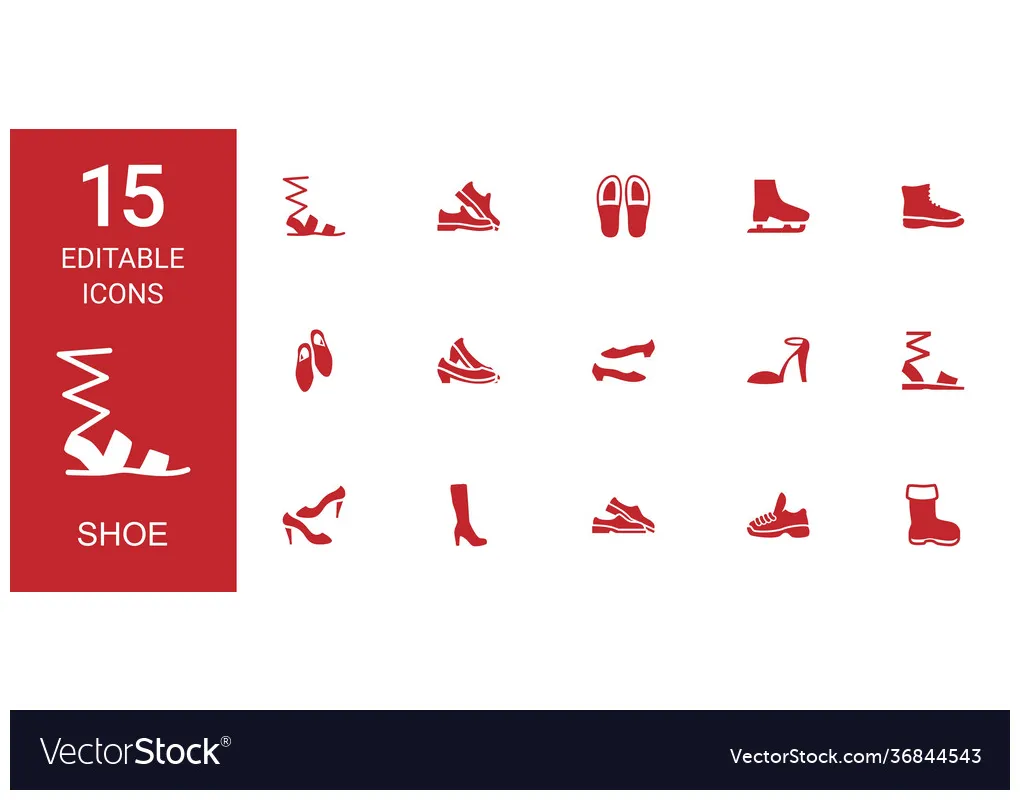 Shoe icons Royalty Free Vector Image - VectorStock