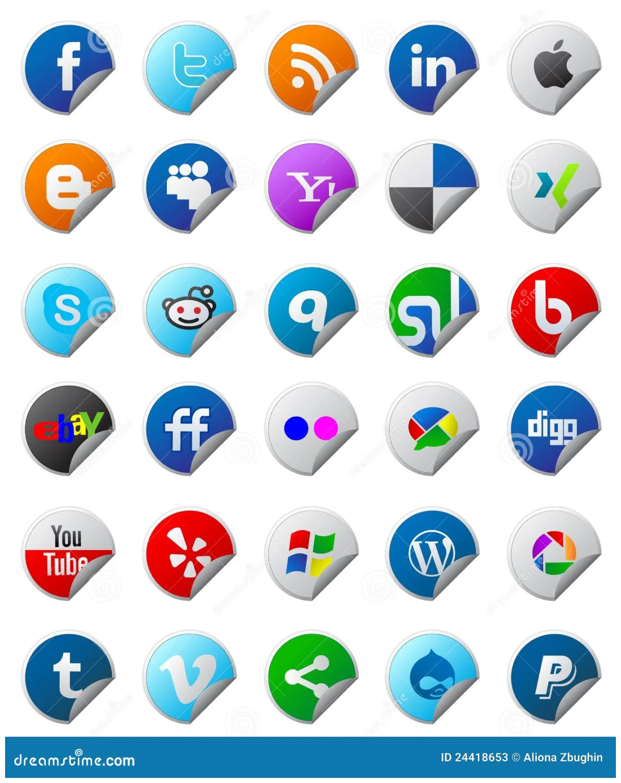 Set editorial . illustration of media